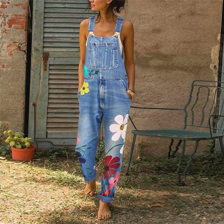 Celestia – Ärmelloser Jeans-Jumpsuit