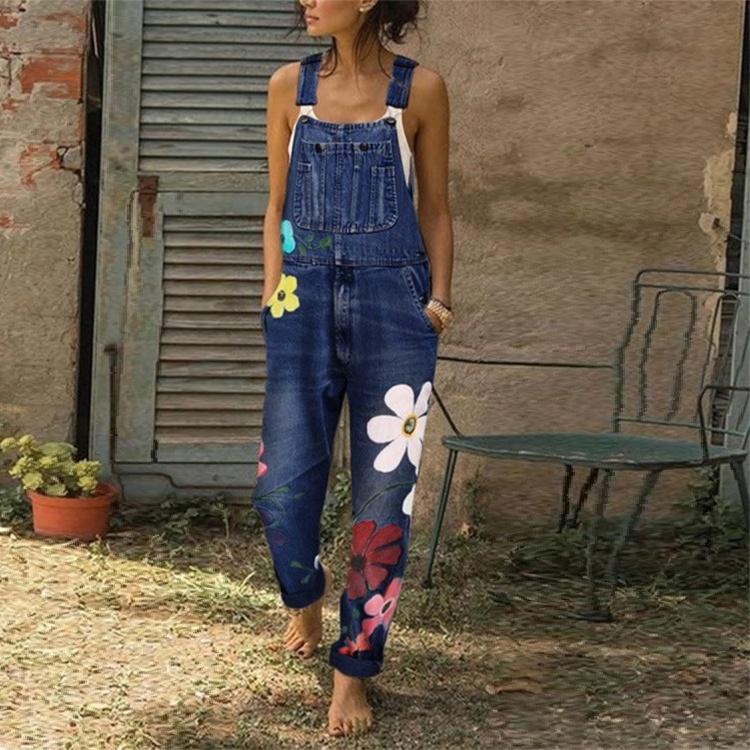 Celestia – Ärmelloser Jeans-Jumpsuit