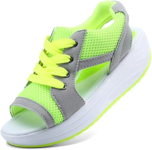 Sandalen Damen Sportlich Offen Sneakerstil Schnürung Sommer