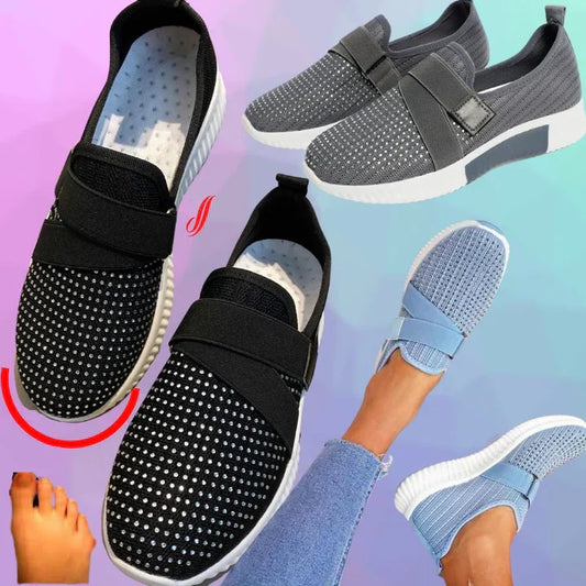 Damen-Slip-On-Sneaker mit Klettverschluss