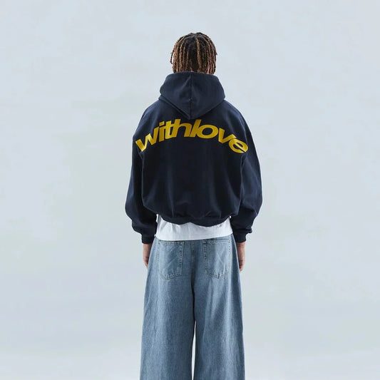 Pullover mit Kapuze und stilvollem „with love“-Logo am Rücken